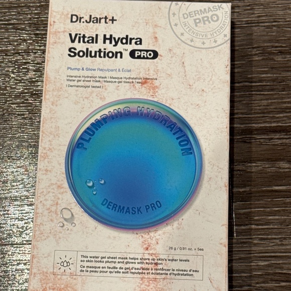 DR. JART+ Vital Hydra Solution PRO Glow Face Mask with Hyaluronic Acid 5-Pack - Picture 2 of 3